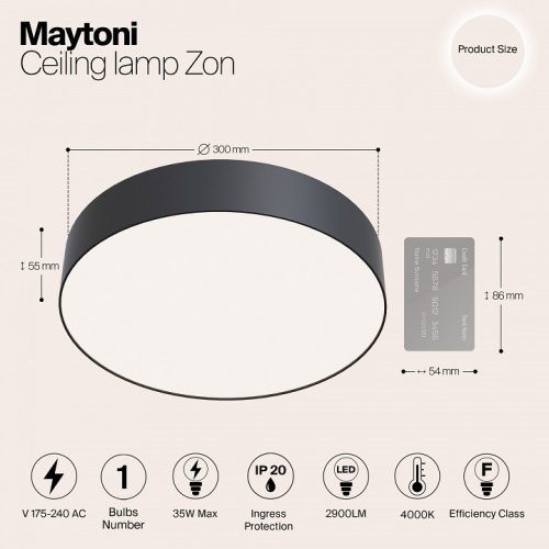 Накладной светильник Maytoni Zon C032CL-L43B4K в Бугульме фото 4