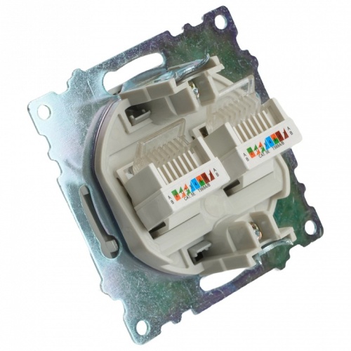 Розетка двойная Ethernet RJ-45 без рамки Stekker Катрин 50005 в Нижнем Новгороде фото 3