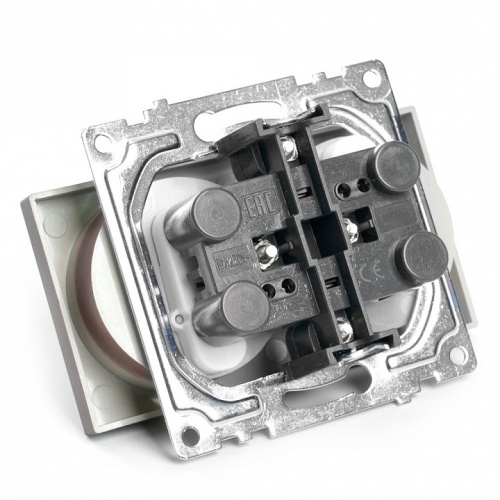 Розетка двойная без заземления и со шторкой, без рамки Stekker Катрин 49026 в Нижнем Новгороде фото 2