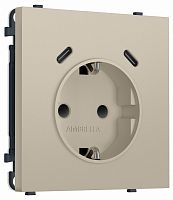 Розетка с заземлением и со шторкой и 2хUSB C, без рамки Ambrella Volt MS MS350510 в Нижнем Новгороде