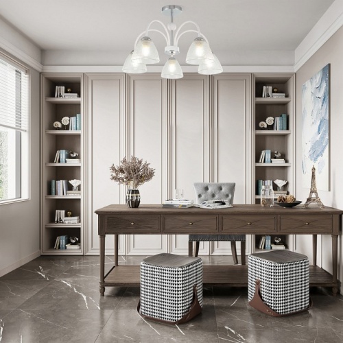 Люстра на штанге Arte Milano Napoli-321410 321410/5 CR+WH в Нижнем Новгороде фото 4