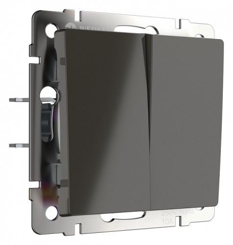 Выключатель двухклавишный без рамки Werkel серо-коричневый W1120007 в Нижнем Новгороде