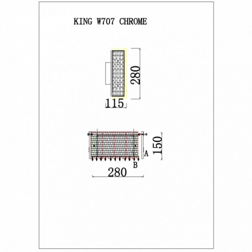 Накладной светильник iLamp KING W707 CR в Нижнем Новгороде фото 4