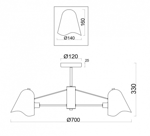 Люстра на штанге Freya Manon FR5037PL-05S в Нижнем Новгороде фото 2