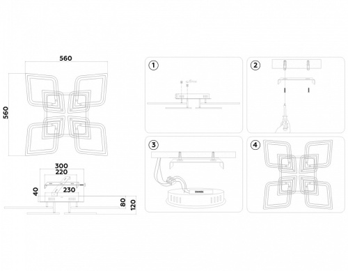 Потолочная люстра Ambrella Light FA FA8912 в Нижнем Новгороде фото 4