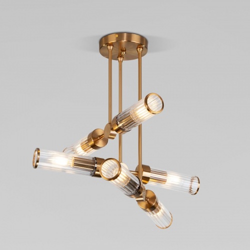 Люстра на штанге Eurosvet Oriens 60166/6 латунь в Нижнем Новгороде фото 4