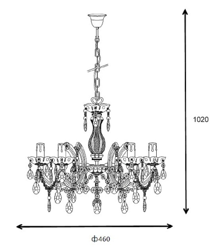 Подвесная люстра Lucide Arabesque 78351/05/60 в Сельцо фото 2