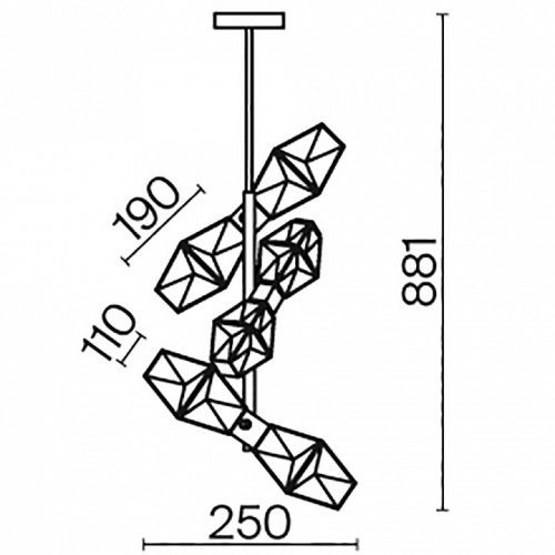 Люстра на штанге Maytoni Coctail time MOD325PL-06G1 в Нижнем Новгороде фото 4