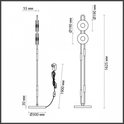 Торшер Odeon Light Magnet 5407/23FL в Куйбышеве фото 6