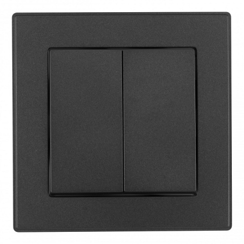 Выключатель двухклавишный Arte Milano SET06-1 SET06-1-30-2 black в Нижнем Новгороде фото 3