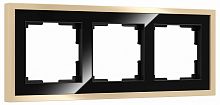 Рамка на 3 поста Werkel Baguette (черный/латунь) W0032852 в Нижнем Новгороде