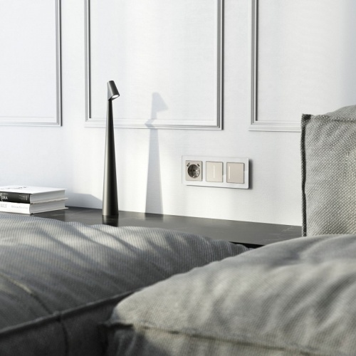 Выключатель одноклавишный с подсветкой без рамки Werkel дымчатый W4512014 в Нижнем Новгороде фото 3