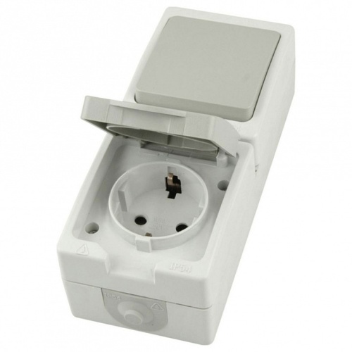 Блок с розеткой и выключателем Stekker Велена 49738 в Нижнем Новгороде