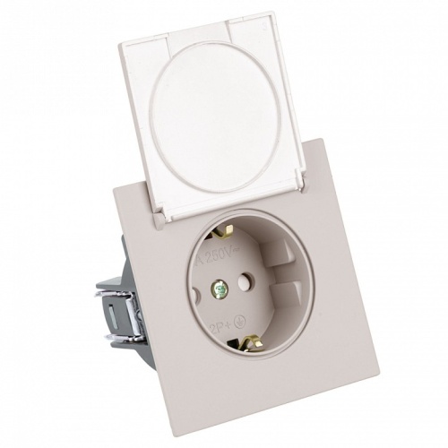 Розетка двойная с заземлением и со шторками, с крышкой Stekker Мия 50485 в Нижнем Новгороде фото 6