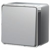 Выключатель одноклавишный влагозащищенный Werkel Gallant (серебряный) W5010206 в Нижнем Новгороде