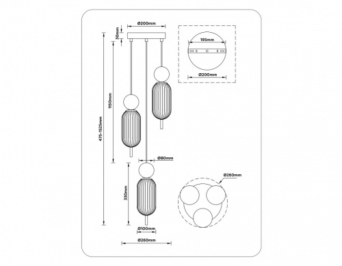 Подвесной светильник Ambrella Light LH LH53102 в Нижнем Новгороде фото 6