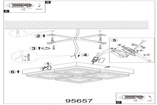 Накладной светильник Eglo Fradelo 95657 в Нижнем Новгороде фото 2