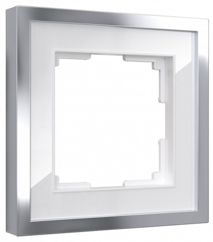 Рамка на 1 пост Werkel Baguette (белый/серебро) W0012850 в Нижнем Новгороде