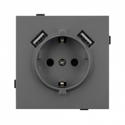Розетка с заземлением и 2хUSB type A, без рамки Arlight SCT-TENDO 054605 в Нижнем Новгороде фото 3
