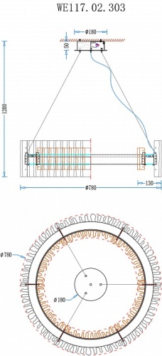 Подвесной светильник Wertmark Patricia WE117.02.303 в Нижнем Новгороде фото 2