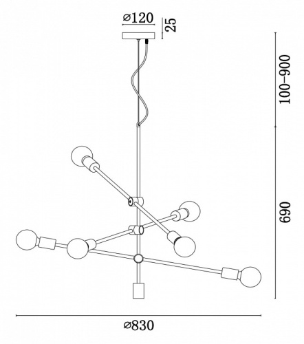 Подвесная люстра Freya Octavia FR5043PL-06BS в Нижнем Новгороде фото 2