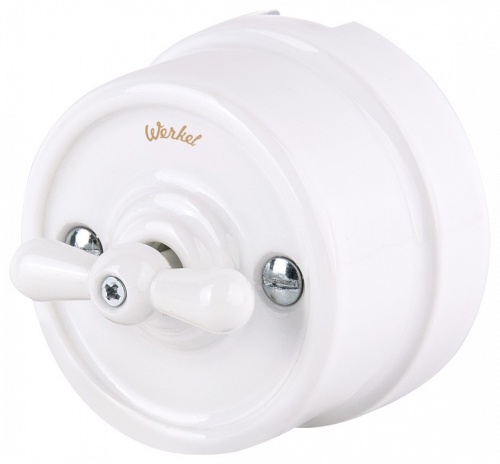 Выключатель одноклавишный Werkel Ретро (белый) W5612001 в Нижнем Новгороде