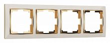 Рамка на 4 поста Werkel Snabb (слоновая кость/золото) W0041932 в Нижнем Новгороде
