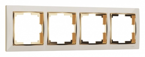 Рамка на 4 поста Werkel Snabb (слоновая кость/золото) W0041932 в Нижнем Новгороде