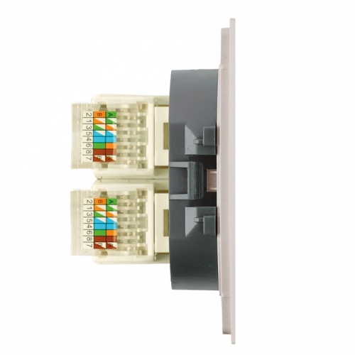 Розетка двойная Ethernet RJ-45 без рамки Stekker Мия 50481 в Нижнем Новгороде фото 2