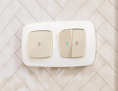 Клавиши для выключателя двухклавишного c подсветкой Ambrella Volt OMEGA OP3240 в Нижнем Новгороде фото 2