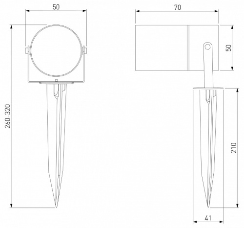 Наземный низкий светильник Elektrostandard Landscape 043 FL LED в Нижнем Новгороде фото 3