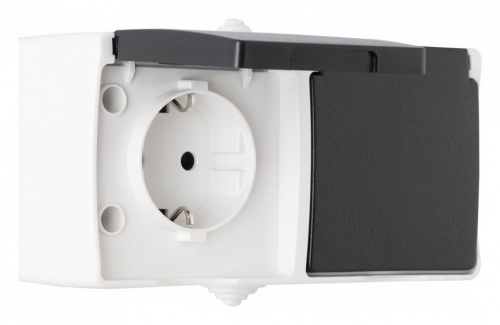 Блок с розетками влагозащищенными с заземлением и крышкой Arte Milano am-309 309.40-2.grey в Нижнем Новгороде фото 4