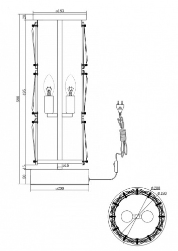 Настольная лампа декоративная Maytoni Puntes MOD043TL-02G в Арзамасе фото 4