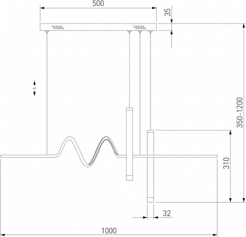 Подвесной светильник Eurosvet Brace 90267/2 черный в Нижнем Новгороде фото 2
