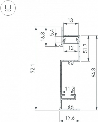 Профиль для плинтусов Arlight ARH-PLINTUS 043592 в Нижнем Новгороде фото 2
