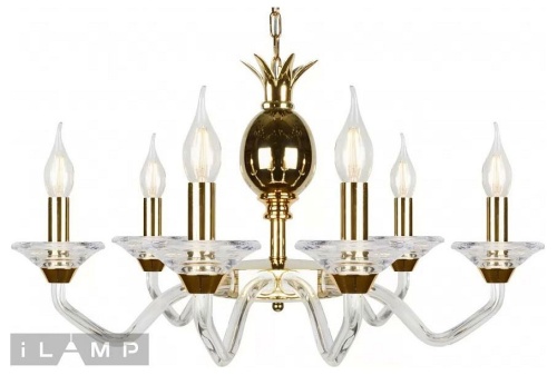 Подвесная люстра iLamp Flo YT2049-8 GD+Cear в Нижнем Новгороде