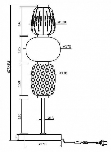 Настольная лампа декоративная Maytoni Pattern MOD267TL-L28CH3K в Качканаре фото 2