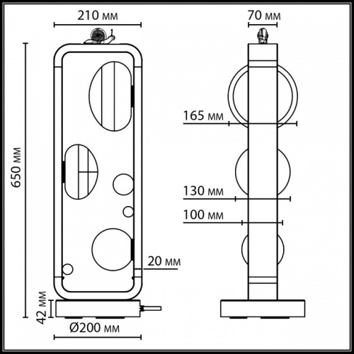 Наземный низкий светильник Odeon Light NATURE 5434/3FB в Нижнем Новгороде фото 7