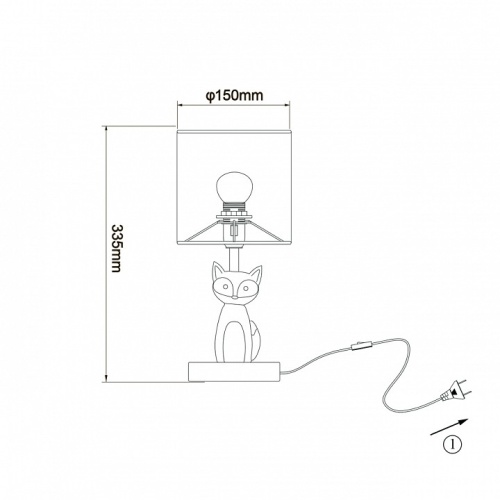 Настольная лампа декоративная Escada Animal 10166/L Fox в Нижнем Новгороде фото 2