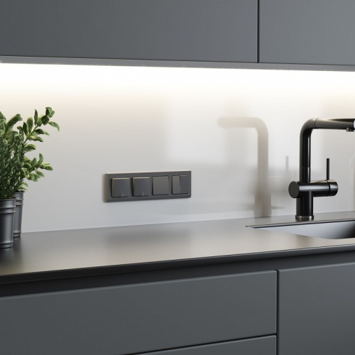 Выключатель перекрестный двухклавишный без рамки Werkel графит матовый W1123064 в Нижнем Новгороде фото 3