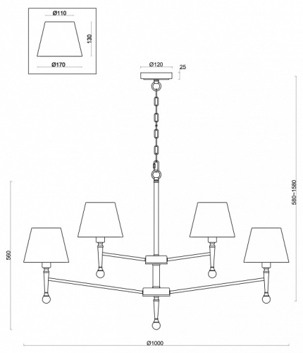 Подвесная люстра Freya Rosemary FR5190PL-12BS в Одинцово фото 3