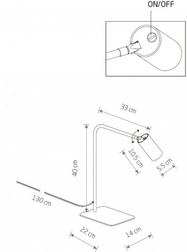 Настольная лампа офисная Nowodvorski Mono 7703 в Нижнем Новгороде фото 2