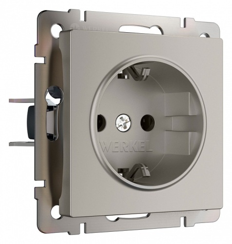 Розетка с заземлением, без рамки Werkel дымчатый W1271004 в Нижнем Новгороде