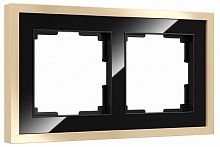 Рамка на 2 поста Werkel Baguette (черный/латунь) W0022852 в Нижнем Новгороде