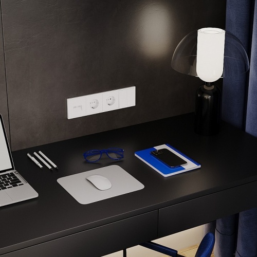 Выключатель двухклавишный без рамки Voltum S70 VLS020102 в Нижнем Новгороде фото 7