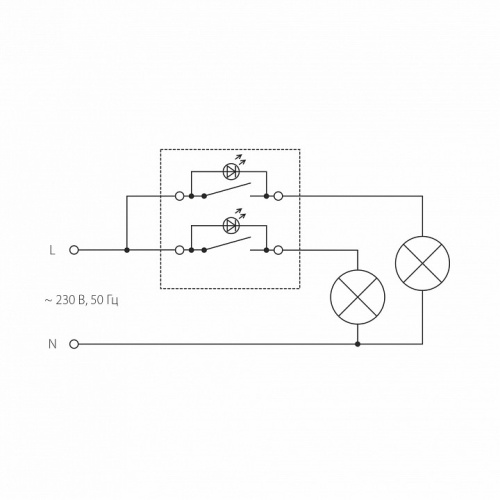 Выключатель двухклавишный с подсветкой без рамки Werkel графит рифленый W1120104 в Нижнем Новгороде фото 7