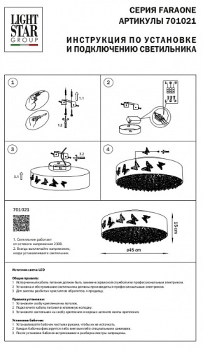 Накладной светильник Lightstar Faraone 701021 в Старом Осколе фото 3