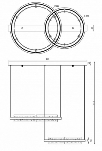 Подвесной светильник iLedex Meridian C4716-78 MBK в Нижнем Новгороде фото 2