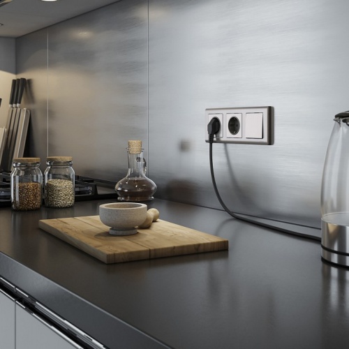 Выключатель проходной одноклавишный без рамки Werkel глянцевый никель W1112002 в Нижнем Новгороде фото 5