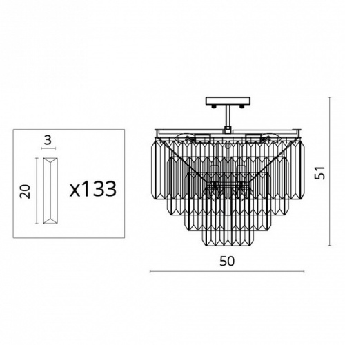Светильник на штанге Divinare Nova 3001/01 PL-9 в Нижнем Новгороде фото 3